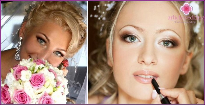 Make-up Blondinen mit grünen Augen