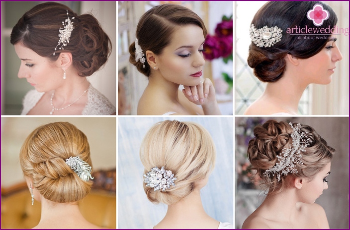 Wedding bun with comb