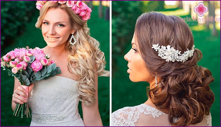 Flores e tiaras para o look