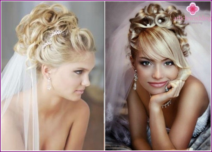 Wedding hairstyles 2016 with curls and veil
