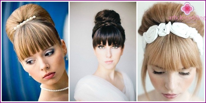 photo: Wedding styling with straight bangs