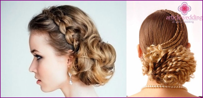 Twisted braids and bun for wedding