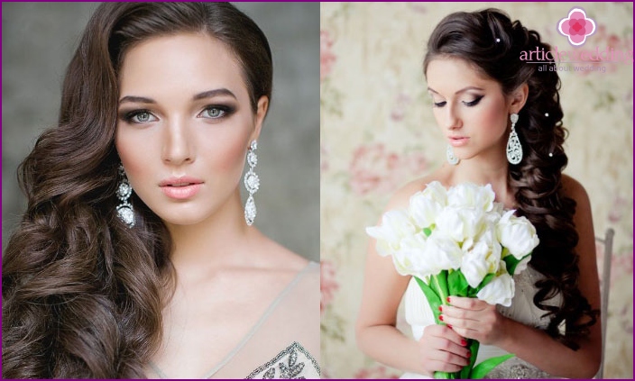 One-side wedding hairstyle