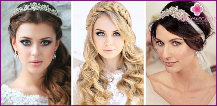 Face-shaped brides hairstyles