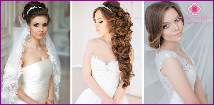 Hairstyles for a wedding dress