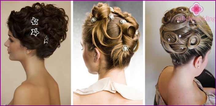 Hairpins for a wedding hairstyle