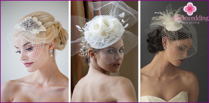 Veils for hairstyles of brides