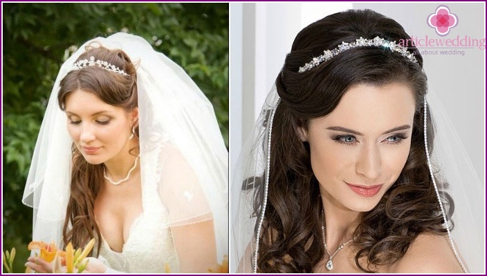 Photo: styling accessories - diadem and veil