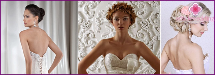 Open Top Wedding Dress Hairstyle