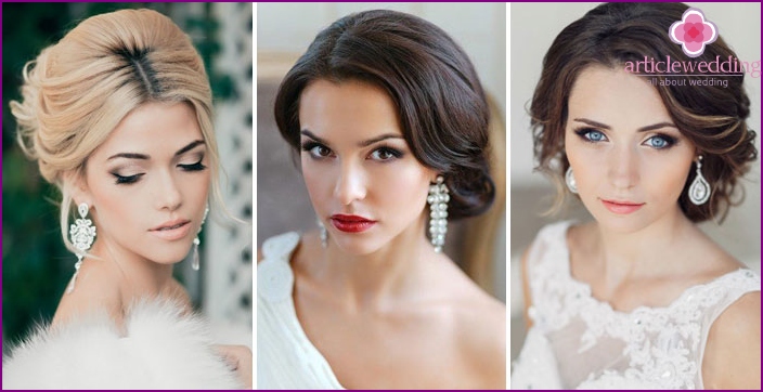 Fashionable hairstyles for brides