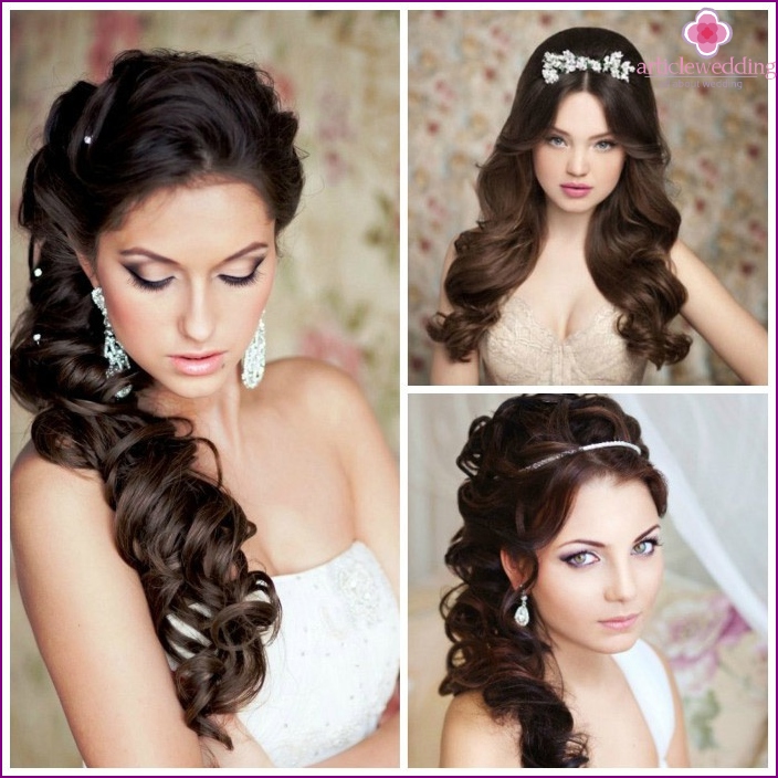 Options for loose curls for the bride