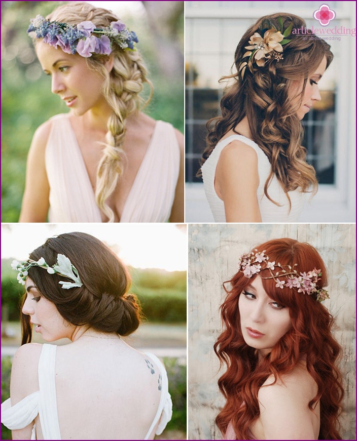 Flower headband for wedding