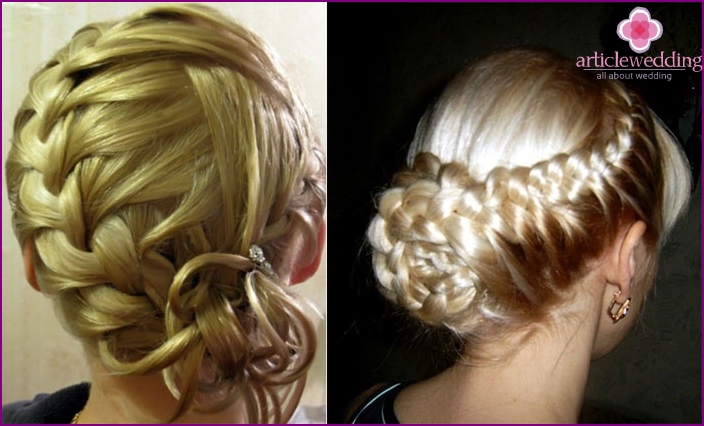 Photo: hairstyle with elements of french weaving