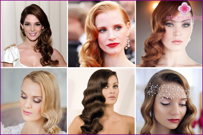 Hollywood Wave Wedding Hairstyle