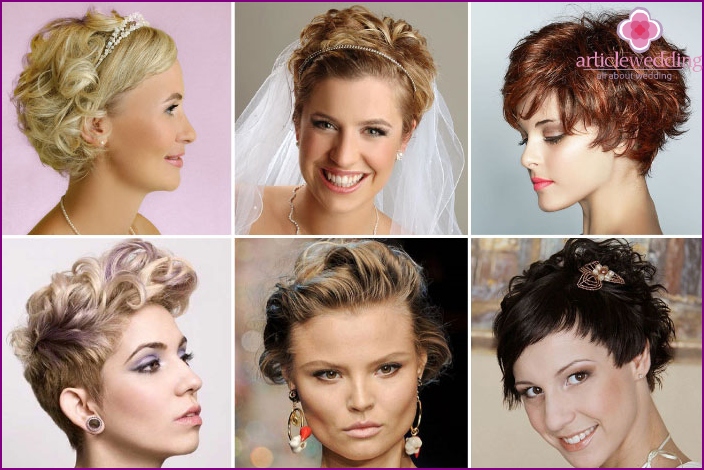 Wedding hairstyle for bride with curls