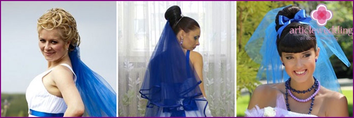 Blue veil bride