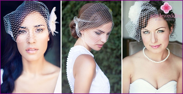 Image of a bride with a veil on a hoop