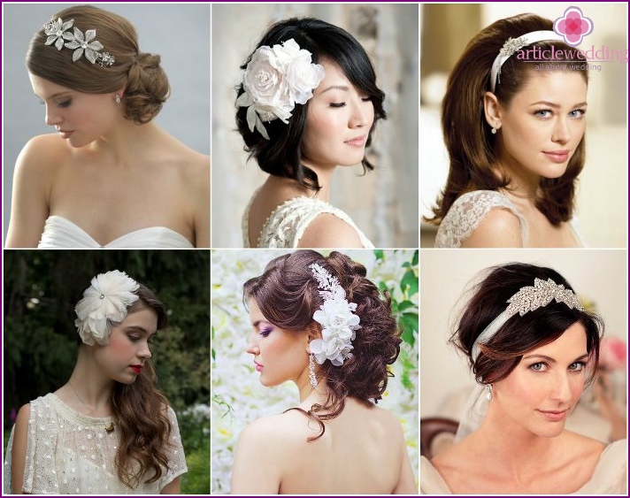 Haarspeldje met strass steentjes of hoofdband voor een bruiloft