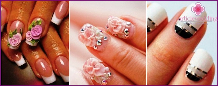 Nail art with molding and molding.