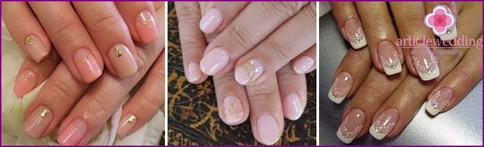 Shellac wedding manicure