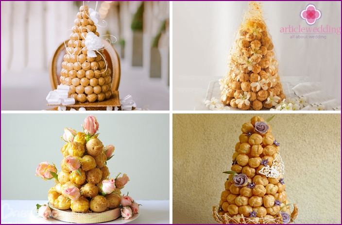 Creative cone-shaped wedding cakes