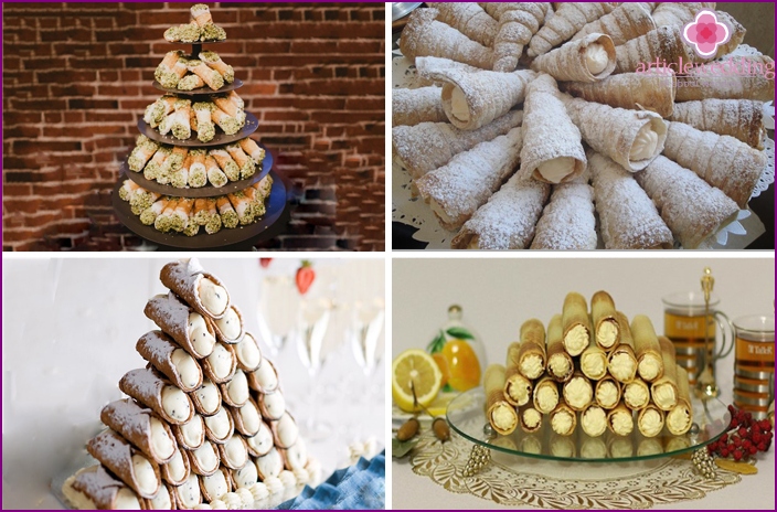 Cannoli ducts for a wedding