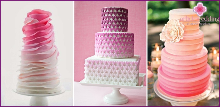 Ombre - il modo perfetto per decorare una torta rosa