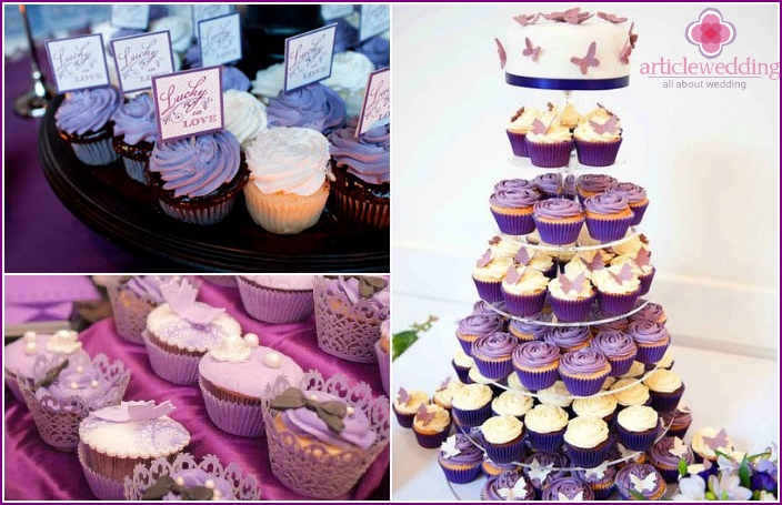 Cupcakes for a wedding celebration