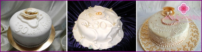 Perle Hochzeit Shell Kuchen