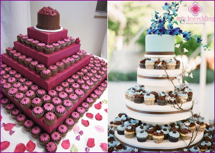 The color scheme of wedding baking