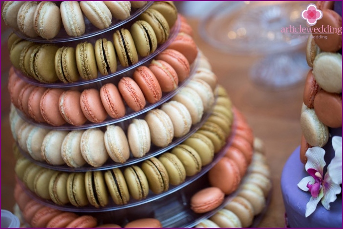 Macaroons para o casamento