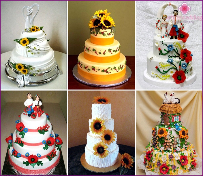 Ukrainian style wedding cakes