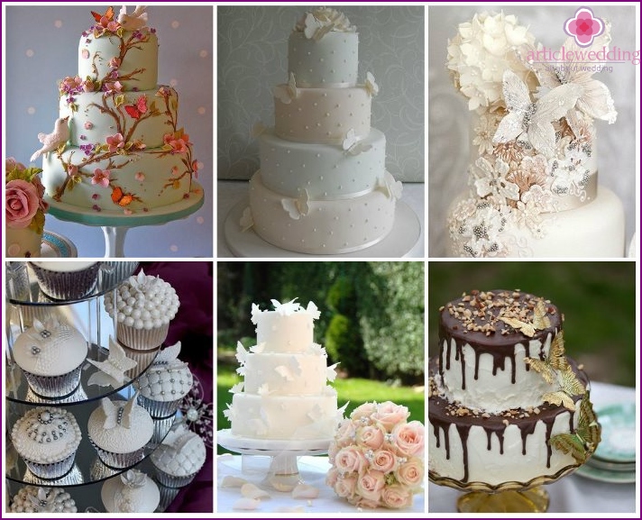 Wedding Butterfly Cakes