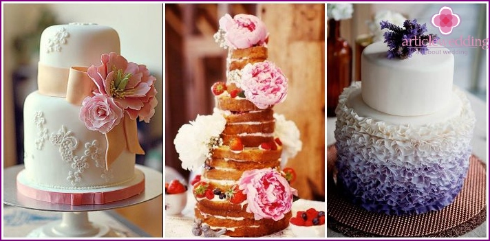 Conception de dessert de mariage naturel