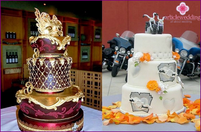 Themed desserts with mastic for the wedding