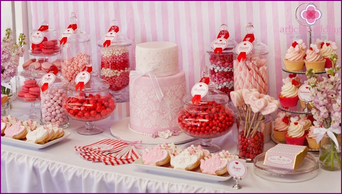 Barre de bonbons de mariage