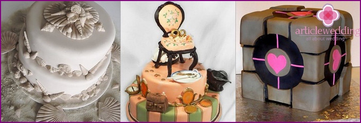 Stylish wedding cakes with mastic