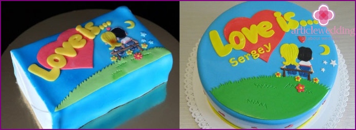 Blue Love Cake Out na svadbu