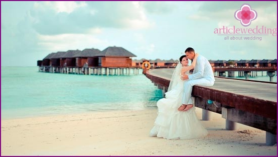 Erstaunliche Hochzeit auf den Malediven
