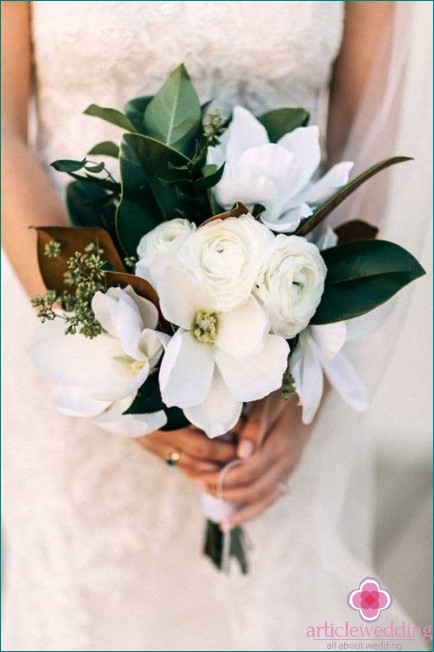 Bouquet da sposa minimalista