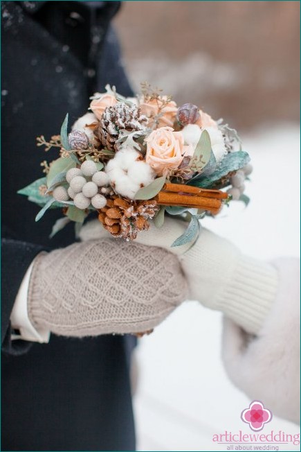 Bouquet da sposa invernale