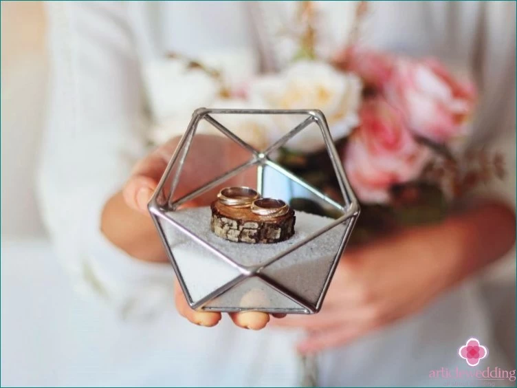 Detalles de boda estilo geometría